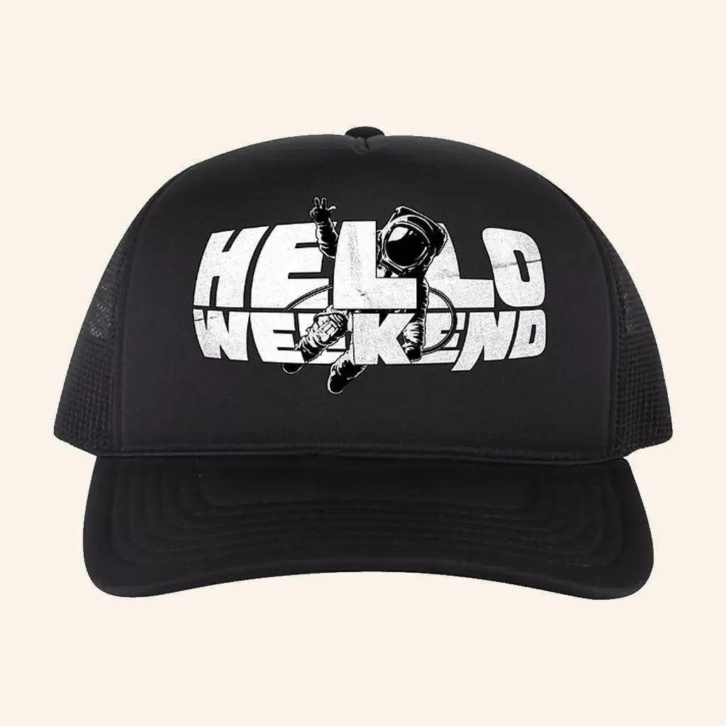 Helloweekendmusic Merch Hw Foam Trucker Hat Present For Husband -WearandDecor Helloweekendmusic Merch Hw Foam Trucker Hat Present For Husband -WearandDecor - Image 1
