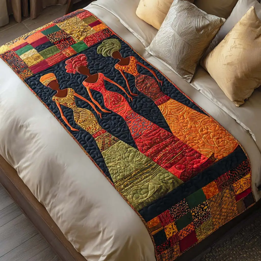 Heritage Harmony Quilted Bed Runner Heritage Harmony Cultural Home Gift