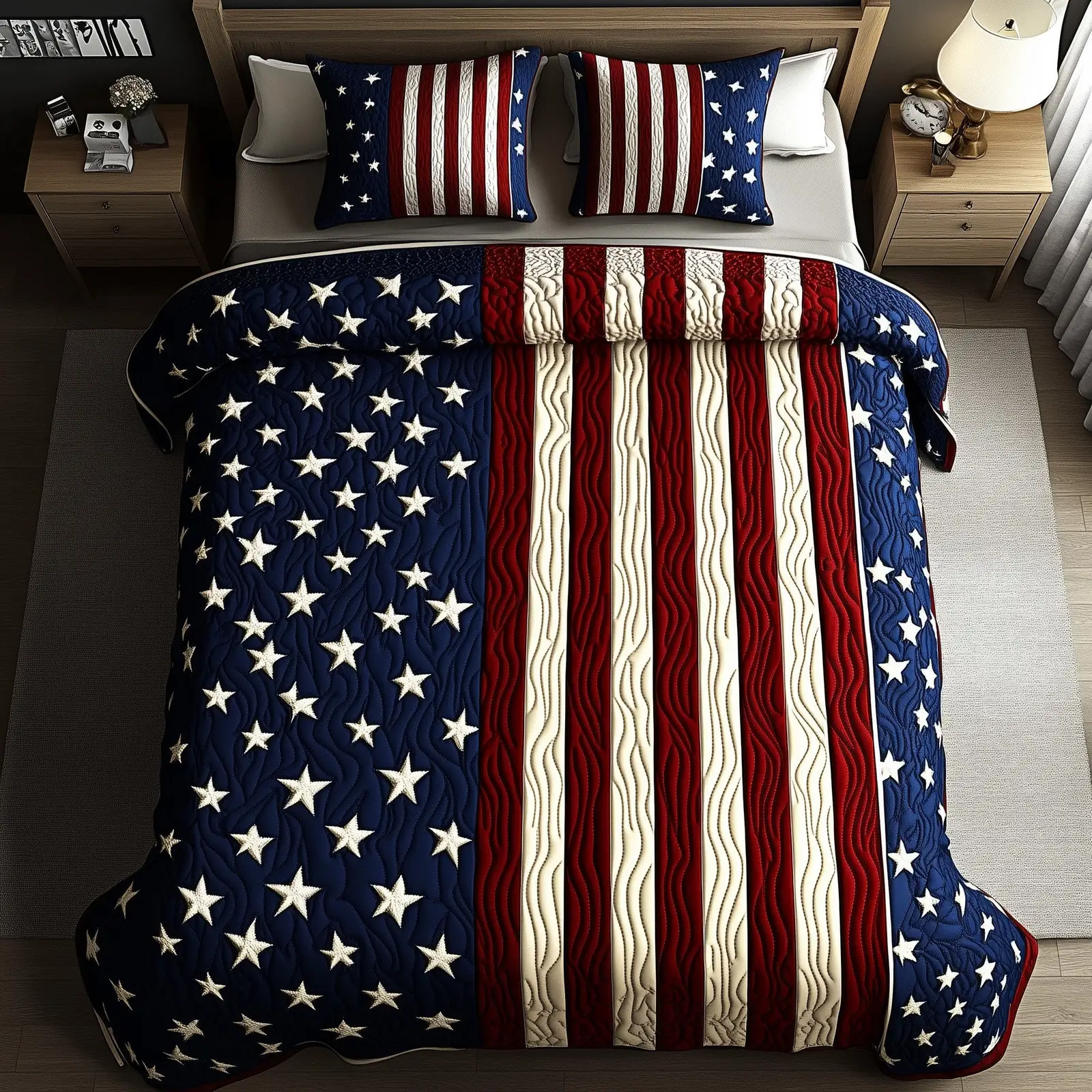 Heritage Lane  Quilted Bedding Set 4Th Of July Gifts For Coworkers