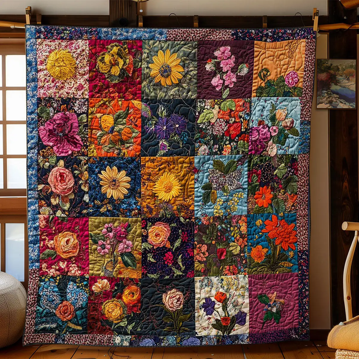Heritage Patchwork Quilt Lovely Quilt Blanket Gift for Holiday Celebrations
