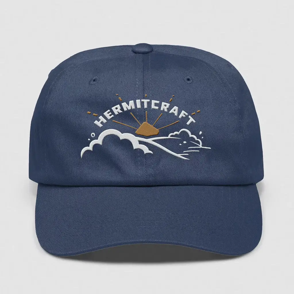 Hermitcraft Merch Navy Sunrise Hat Embroidered Gift For Boyfriend -WearandDecor