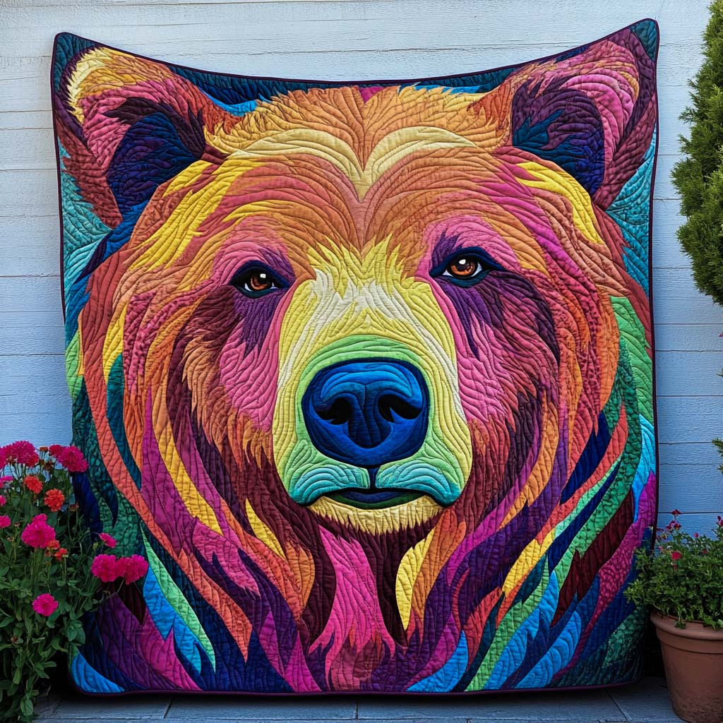 Hidden Guardian Quilted Blanket Christmas Room Decor Unique Gifts For Bear Lovers Hidden Guardian Quilted Blanket Christmas Room Decor Unique Gifts For Bear Lovers - Image 1
