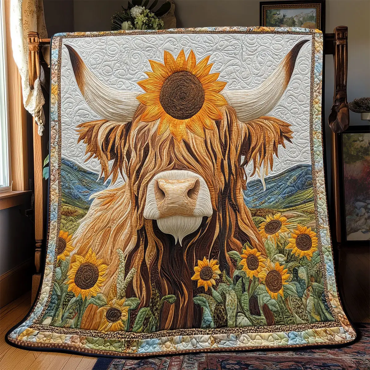 Highland Cow Quilt Best Throw Blanket Good Gifts For Mother In Law