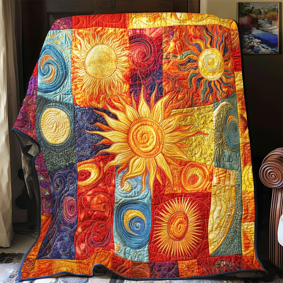 Hippie Sun Quilt Blankets Good Mother's Day Gifts For Mom