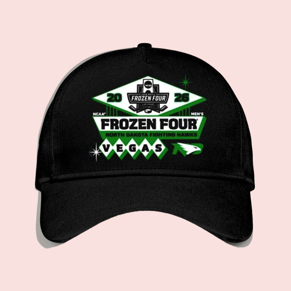 Hockey 2026 NCAA Frozen Four Hat North Dakota Fighting Hawks Mens Cap Gifts For Husband