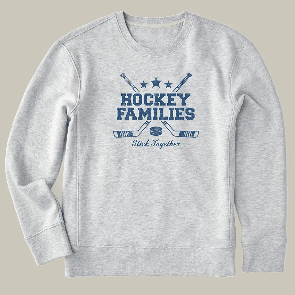 Hockey Families Stick Together Sweatshirt Life Is Good Clothing Best Gift For Hockey Lover