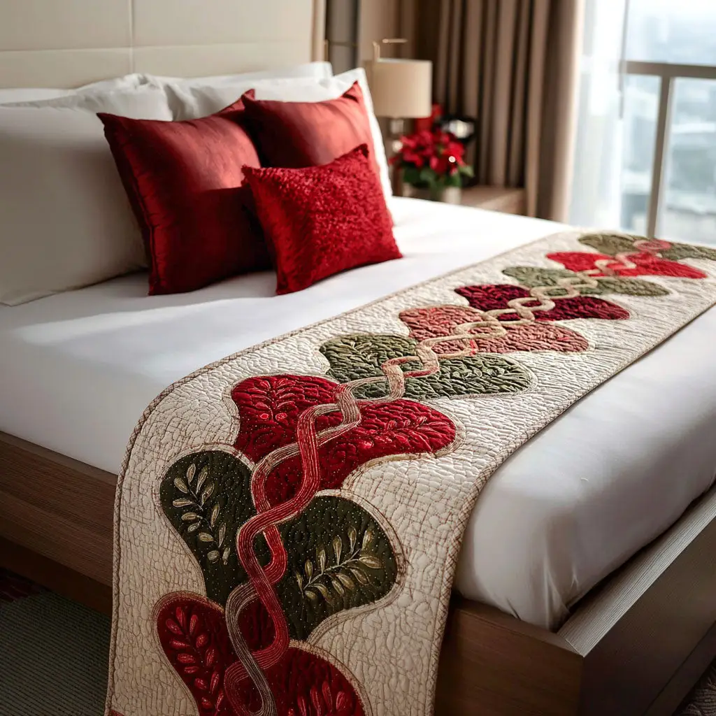 Holiday Haven Quilted Bed Runner Holiday Haven Christmas Gift