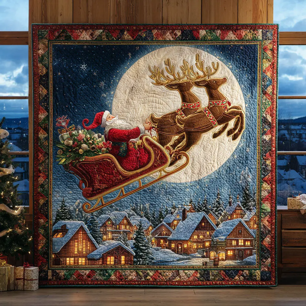 Holiday Spirit Quilt Trendy Quilt Blanket Gift for Modern Home Holiday Spirit Quilt Trendy Quilt Blanket Gift for Modern Home - Image 1