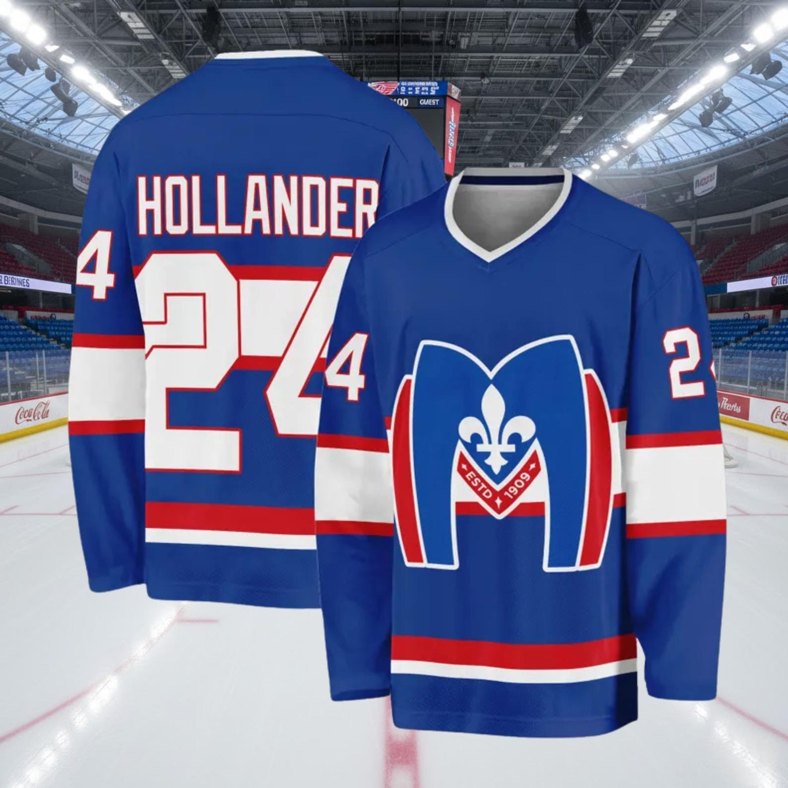 Hollander 24 Heated Rivalry Hockey Jersey Blue Rivalry Hockey Merch Shop Fan Clothing