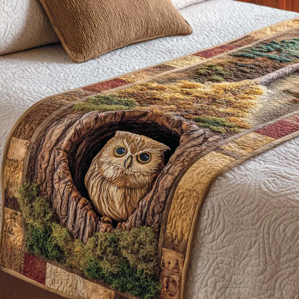 Hollow Dream Quilted Bed Runner Hollow Dream Scene Peaceful Home Gift