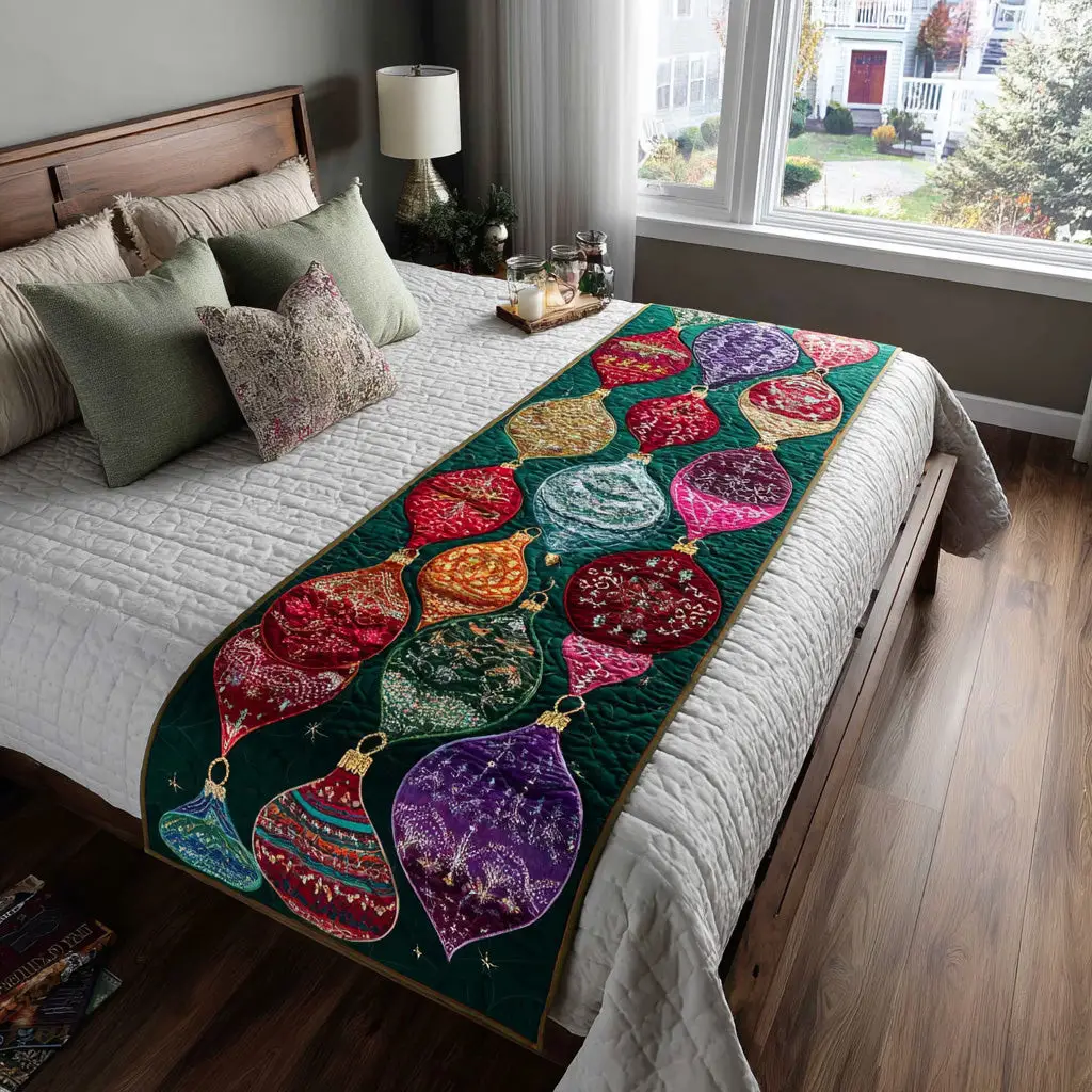 Holly Spark Quilted Bed Runner Holly Spark Christmas Gift