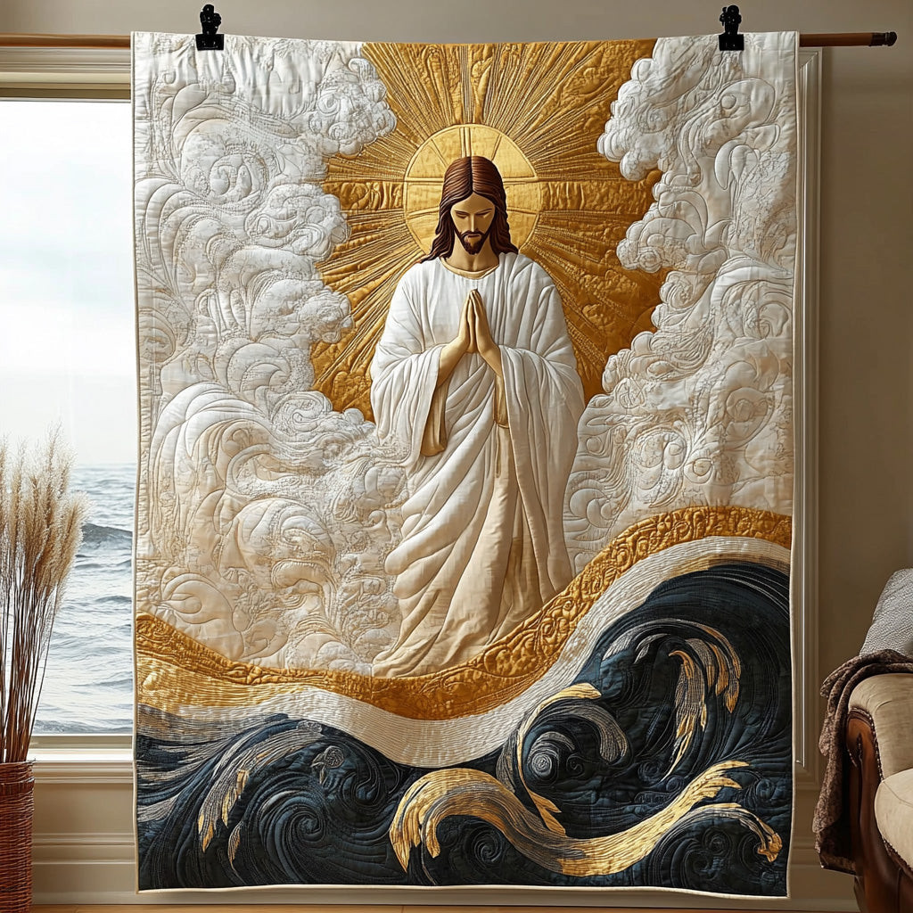 Holy Presence Quilted Blanket Bedroom Xmas Decor Black Crow Gifts
