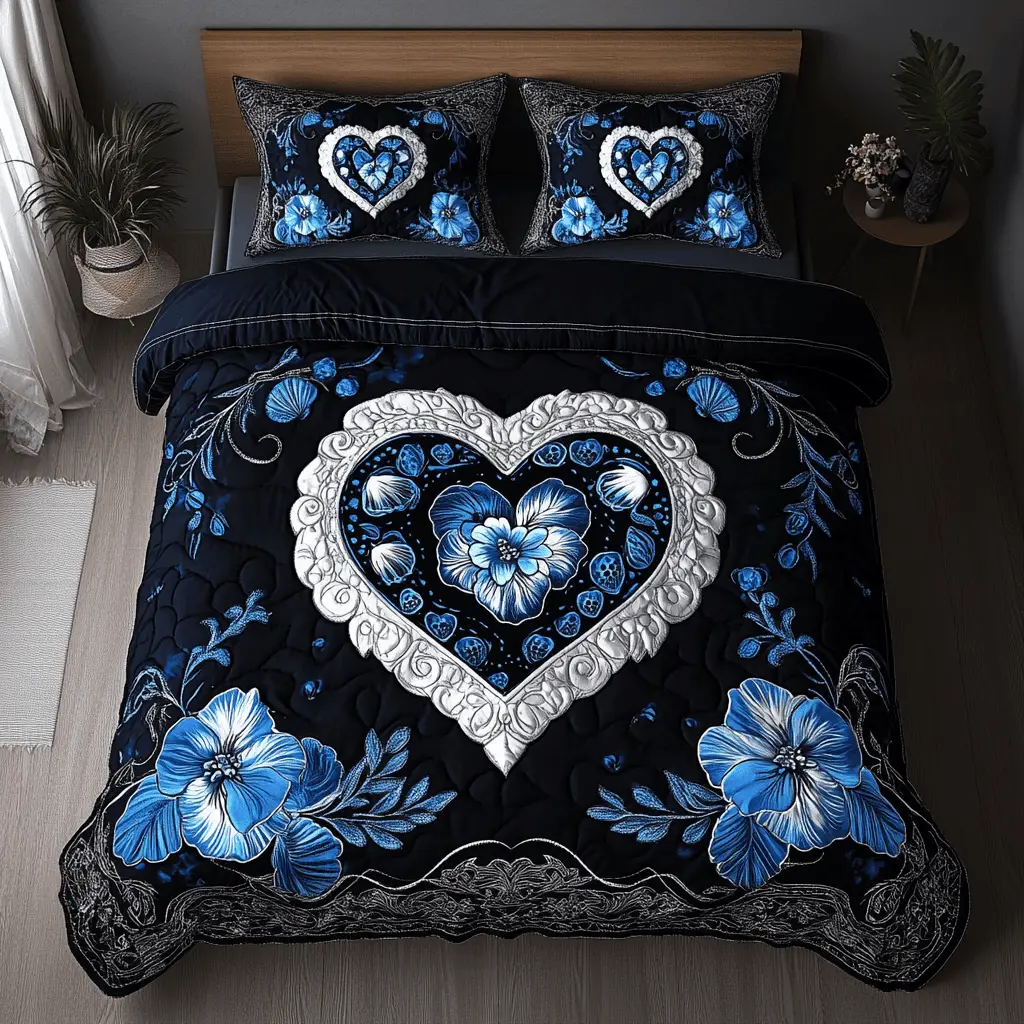 Homestead Hearts Quilted Bedding Set Aesthetic Home Decor Valentine's Day Gifts For Her