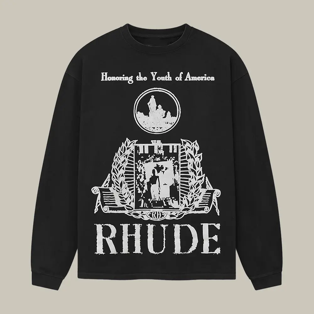 Honoring The Youth Of America Rhude Sweatshirt Rhude Clothing Line Unique Gift Idea