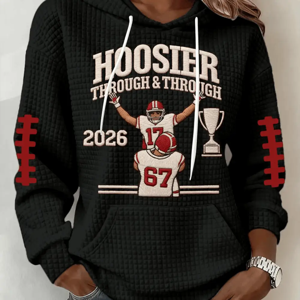 Hoosier Through Through 2026 Hoodie National Champions Indiana 2026 Apparel Football Gear Hoosier Through Through 2026 Hoodie National Champions Indiana 2026 Apparel Football Gear - Image 1