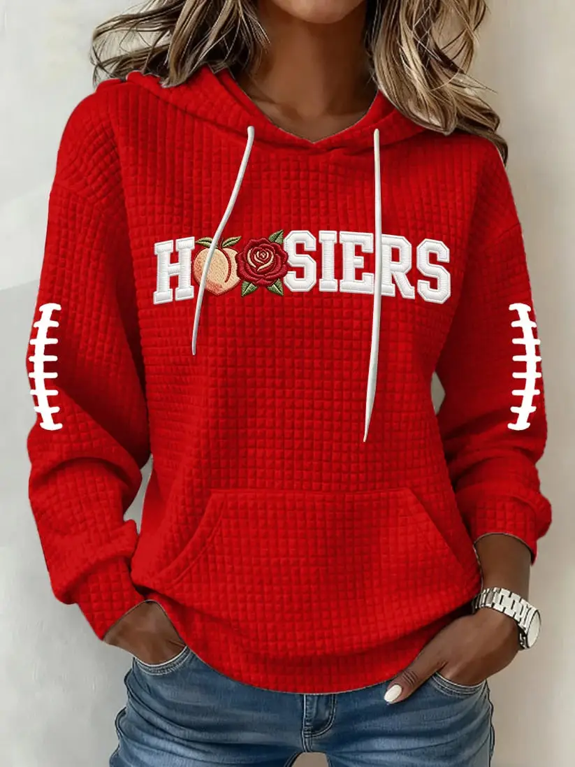 Hoosiers Peach Rose Bowl Football Hoodie Indiana Hoosiers Merch Game Day Outfits