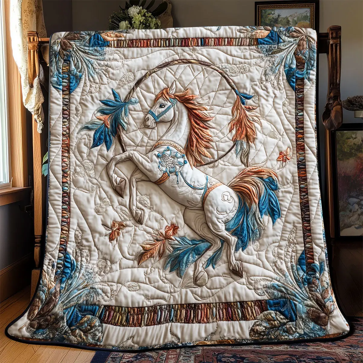 Horse Dreamcatcher Quilt Blankets Good Father's Day Presents