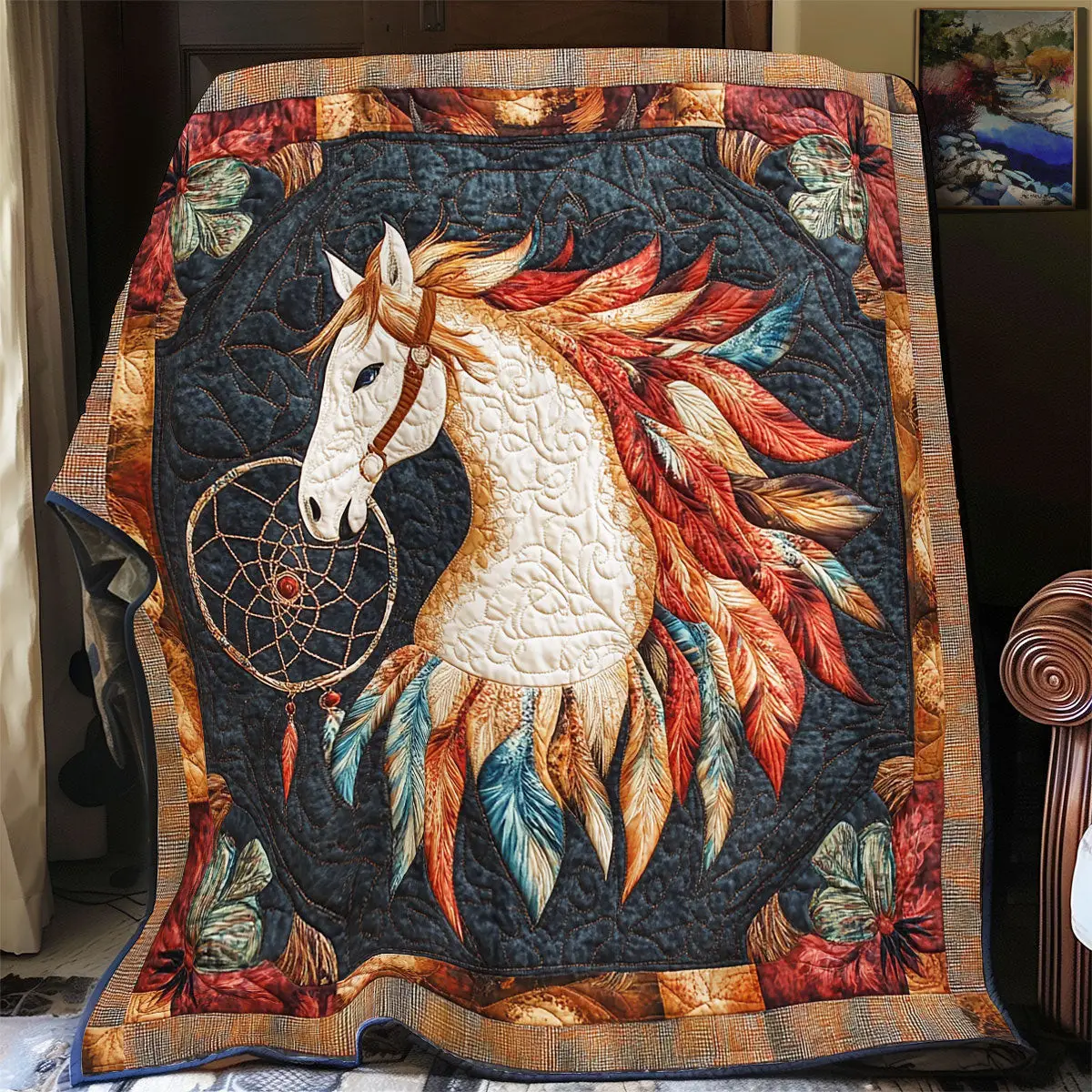 Horse Dreamcatcher Quilt Blankets Mothers Day Gift For Friends