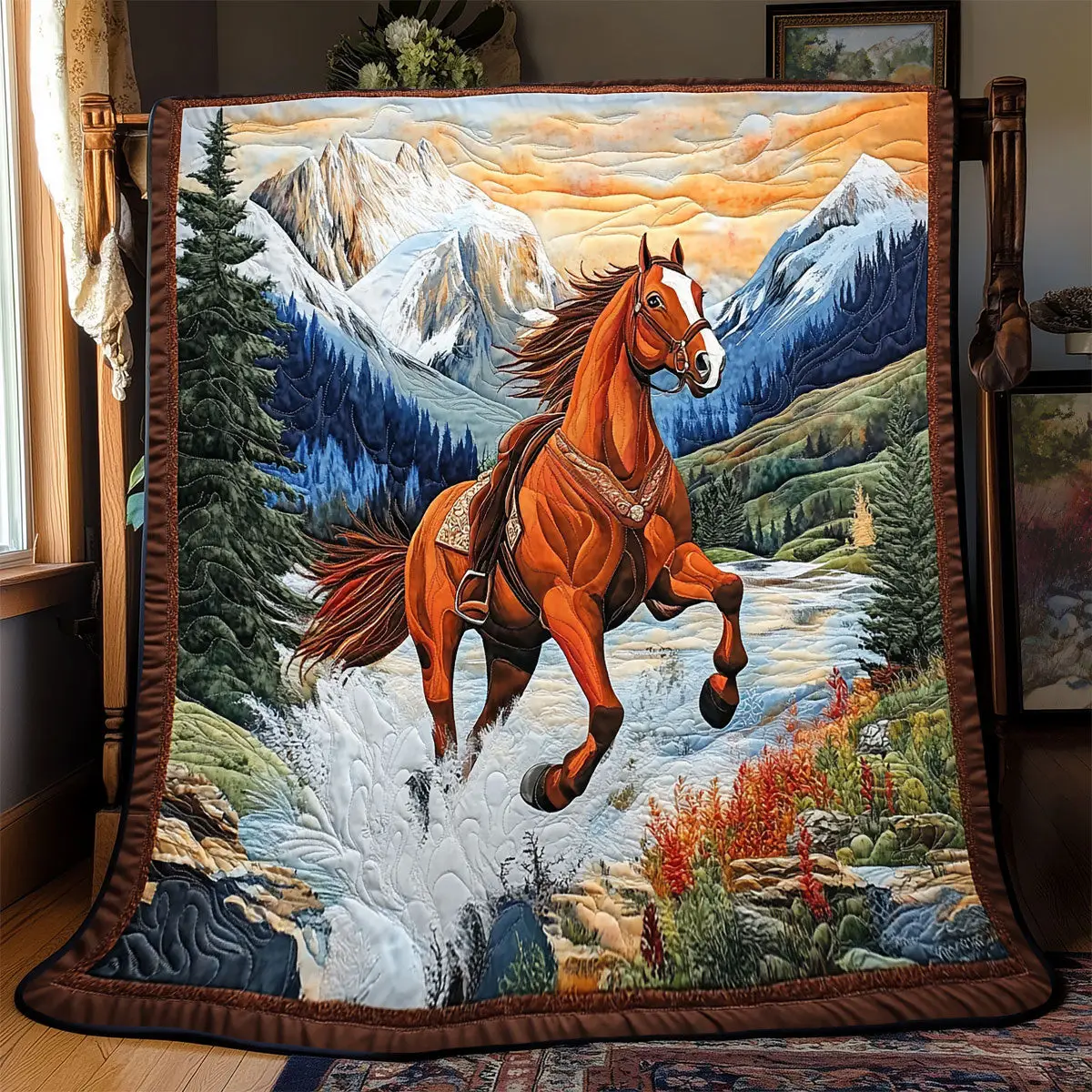 Horse Quilt Blankets Throws And Blankets Unique Mother's Day Gifts