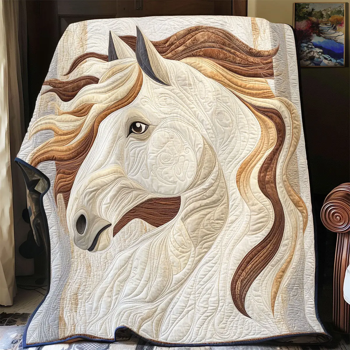 Horse Spirit of the Wind Quilt Blanket Winter Throw Blanket Presents For Horse Lovers
