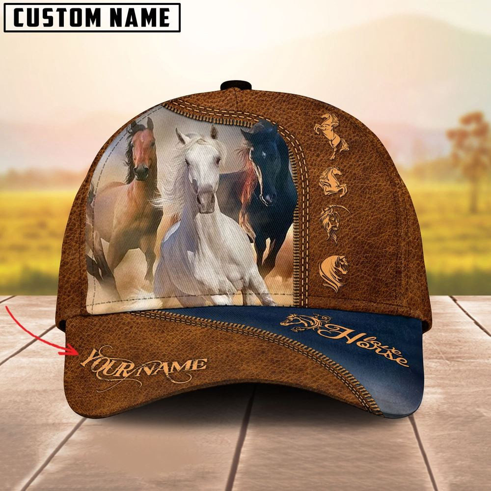 Horses Lovers Customized Name Cap Farm Cap Farmer Baseball Cap Gift For Farmer