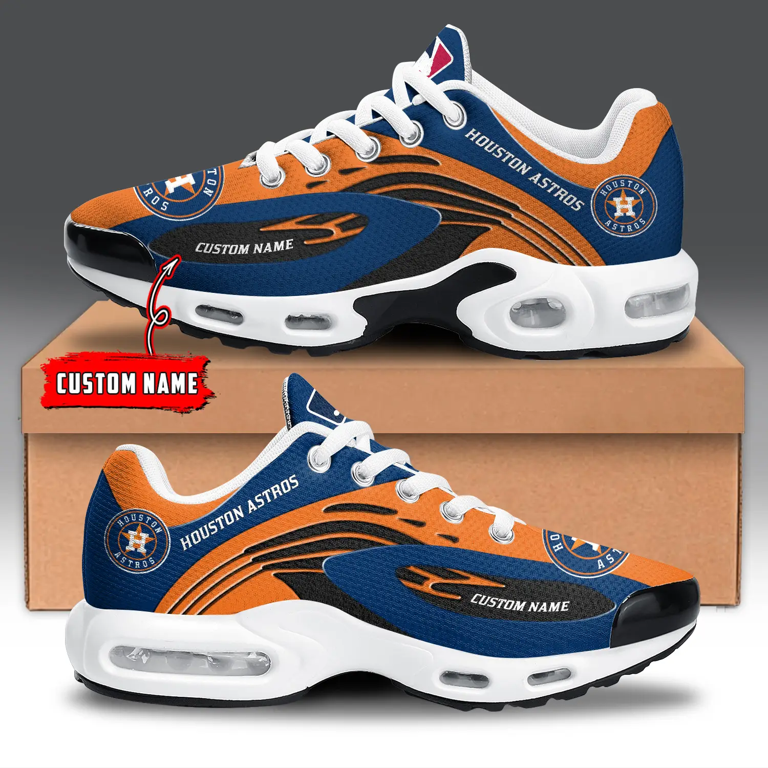 Houston Astros Air Max Plus Shoes Sneakers For Men And Women Houston Astros Air Max Plus Shoes Sneakers For Men And Women - Image 1