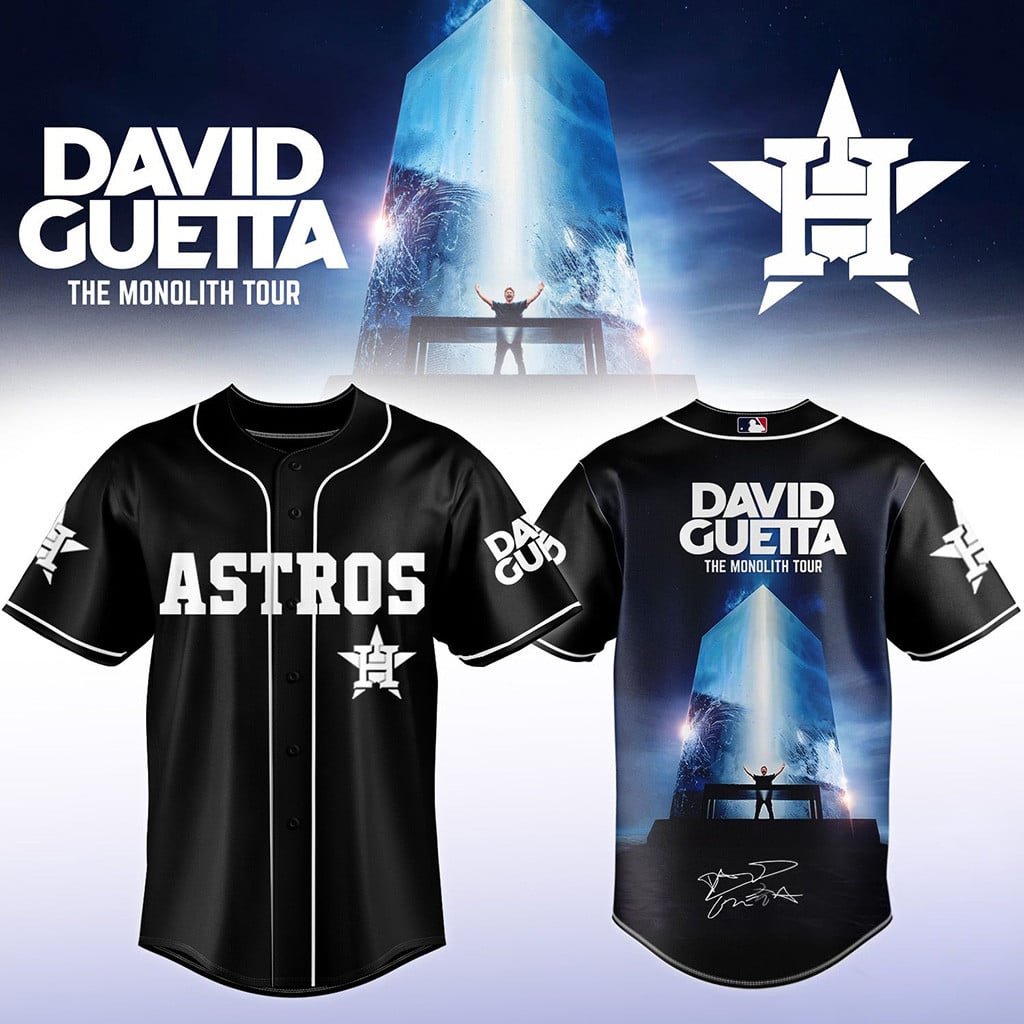 Houston Astros David Guetta The Monolith Tour Baseball Jersey Astros Merch Best Gifts For Fan