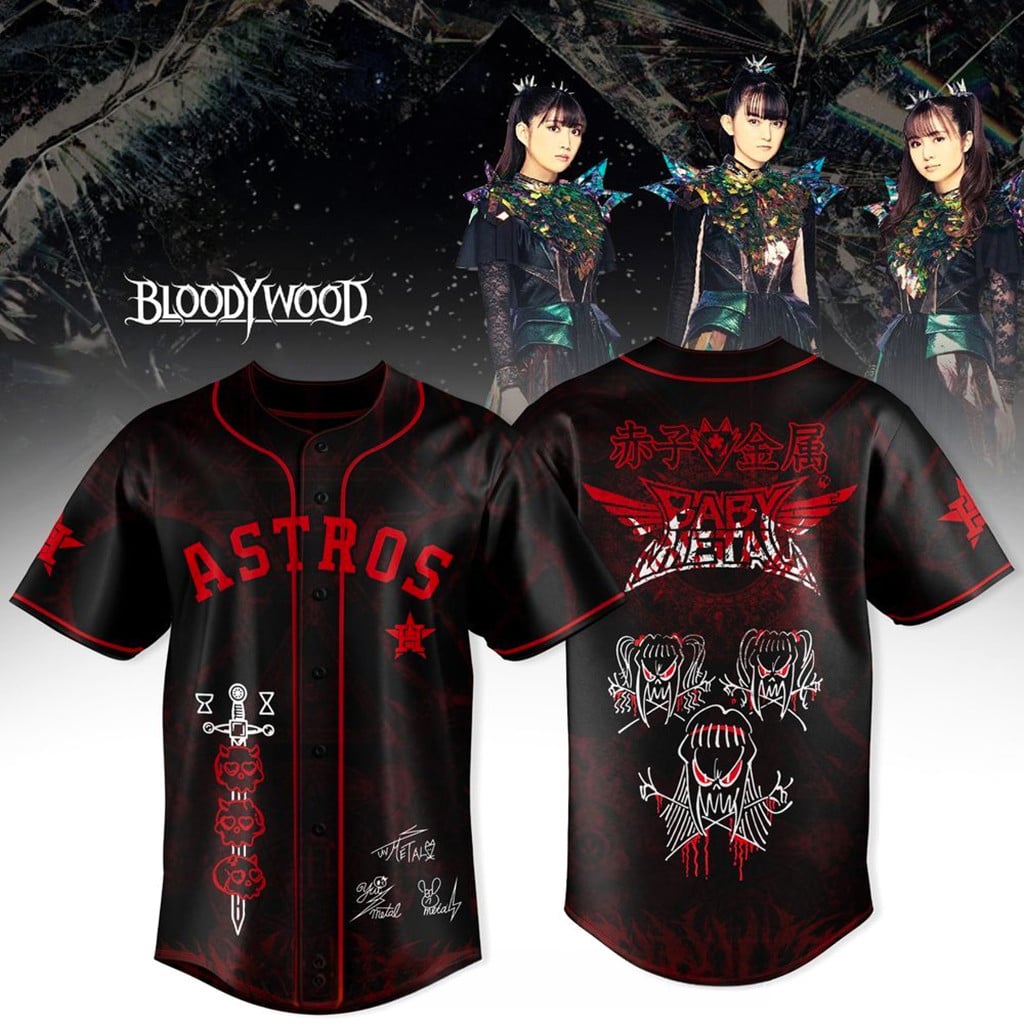 Houston Astros x Babymetal World Tour 2026 Jersey Astros Merch Gifts For Baseball Lovers