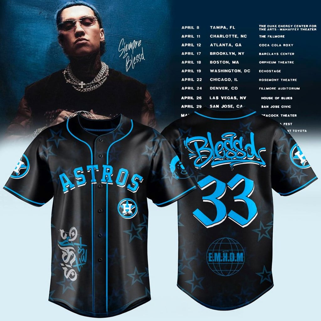 Houston Astros X Blessd El Mejor Hombre Del Mundo Tour 2026 Jersey Houston Astros Merch