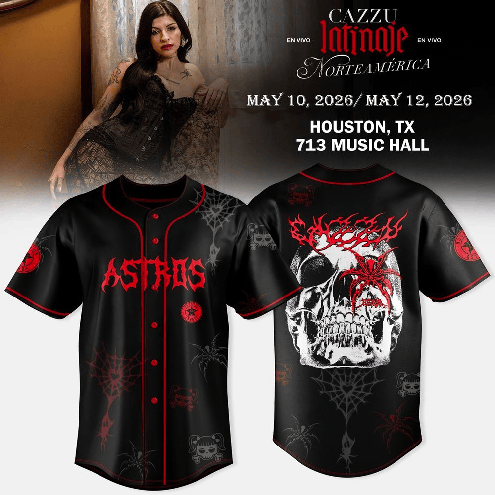 Houston Astros x Cazzu Latinaje En Vivo Tour NA 2026 Tour Jersey Astros Merch Fans Gifts