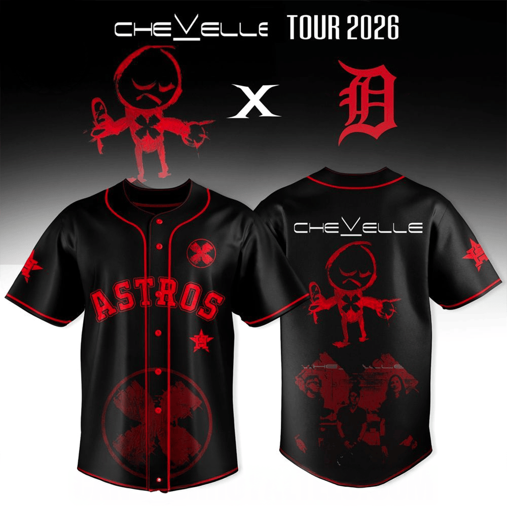 Houston Astros X Chevelle Tour Bright As Blasphemy Jersey Astros Merch Gifts For Baseball Fan
