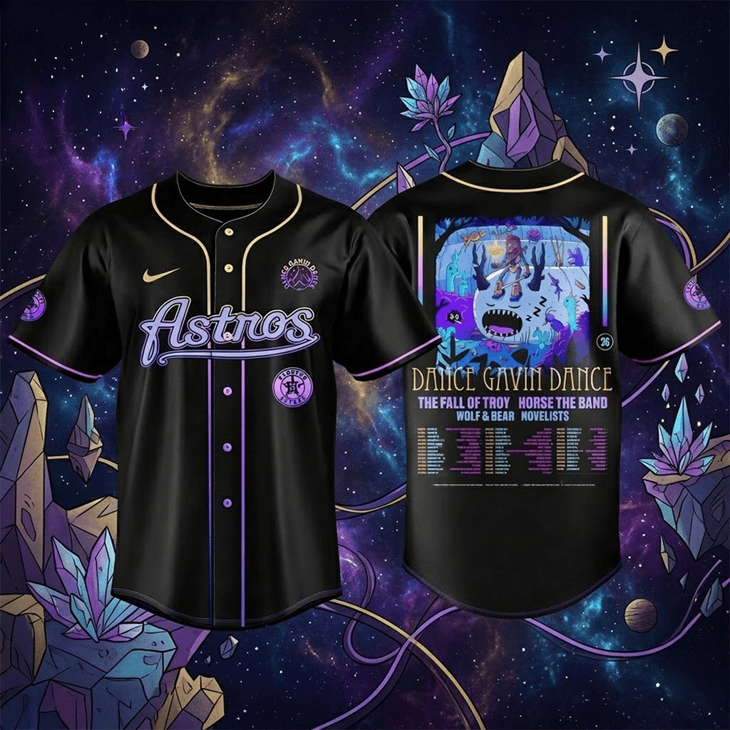 Houston Astros x Dance Gavin Dance 2026 Tour Baseball Jersey Gifts For Rock Fans