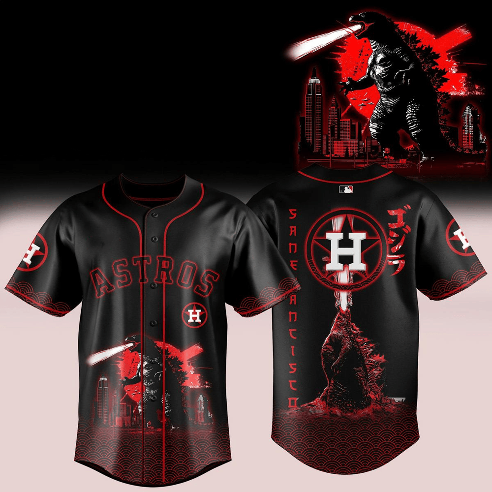 Houston Astros x Godzilla 2026 Jersey Astros Merch Gifts For Baseball Fans
