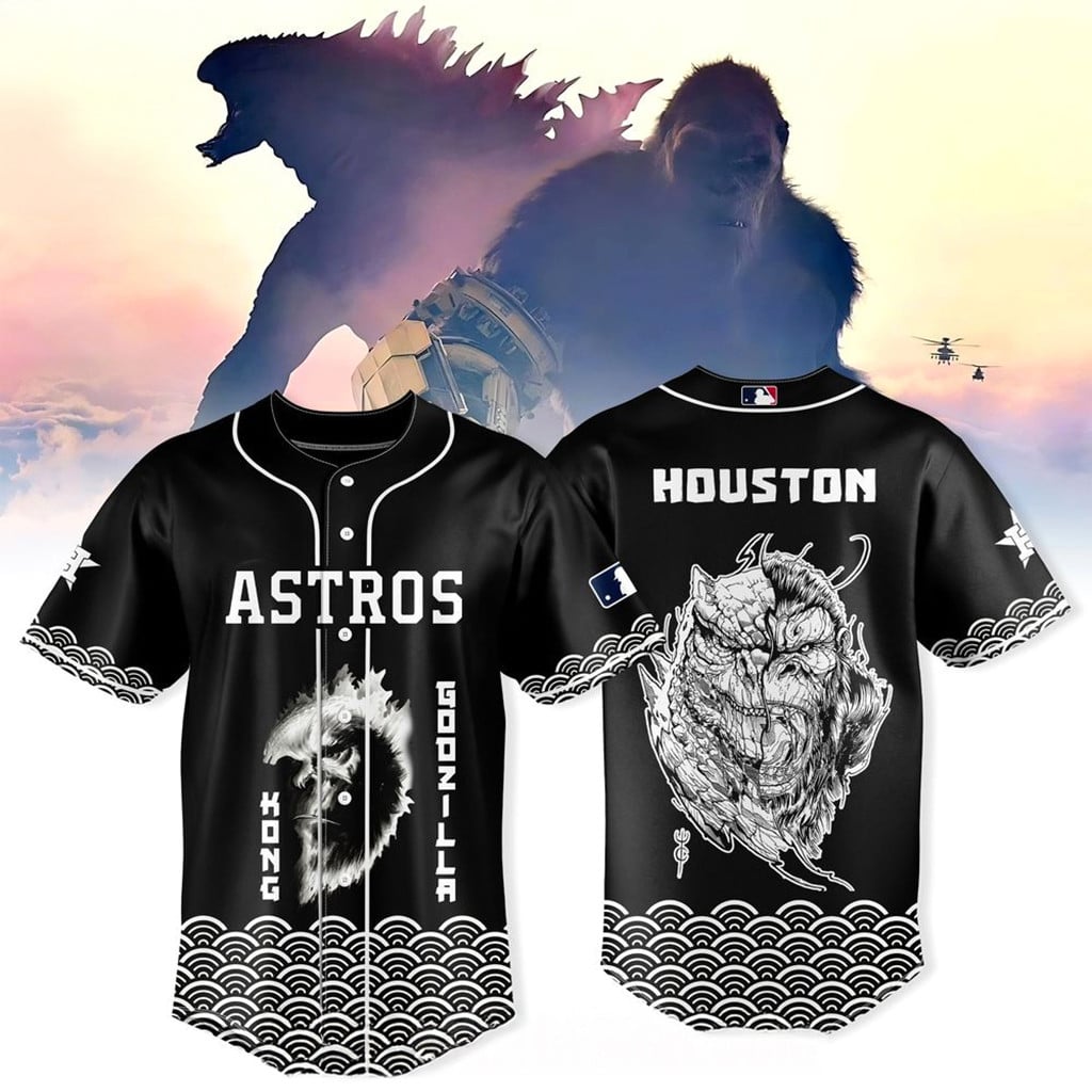 Houston Astros X Godzilla And Kong Jersey 2026 Houston Astros Merch Baseball Lover Gift Ideas