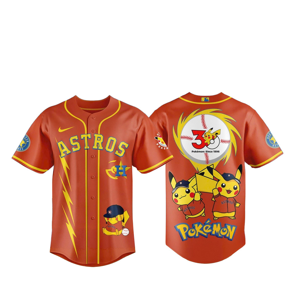 Houston Astros x Pokémon Celebrates 30 Years Baseball Jersey 2026