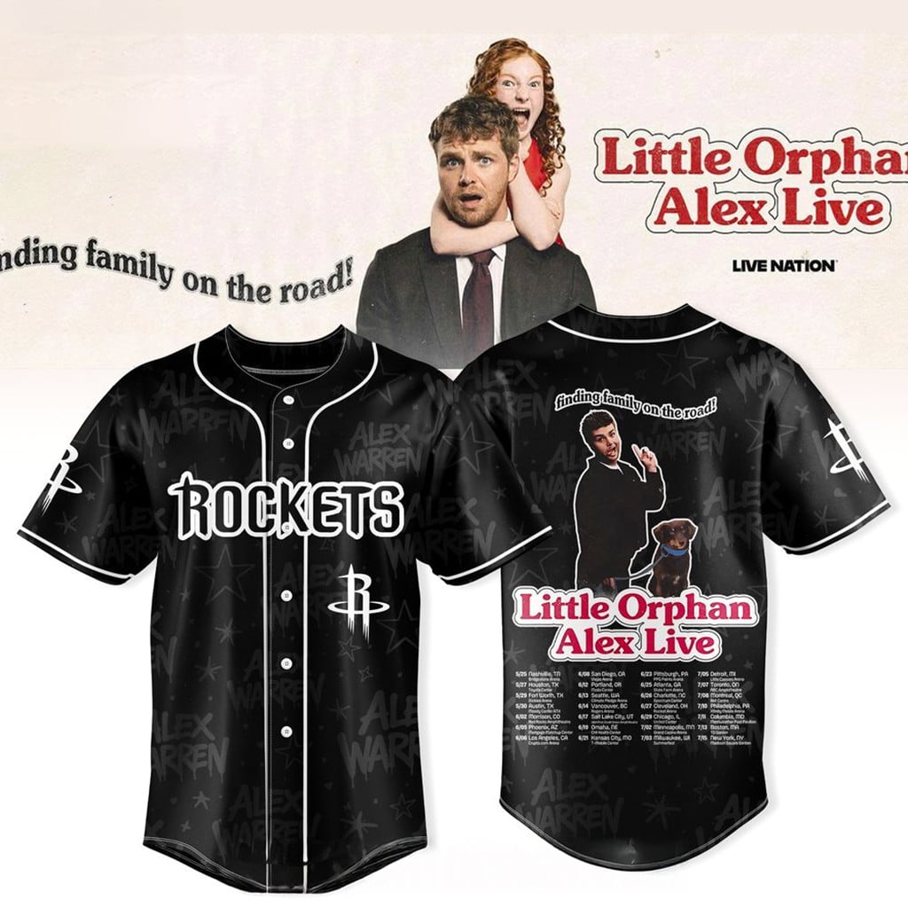 Houston Rockets x Little Orphan Alex Live Tour Baseball Jersey Rockets Merch Gifts For Fans