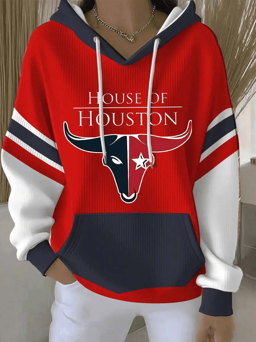 Houston Texans Merch Women's Texans Hoodie Houston Rises Clothing for Game Day
