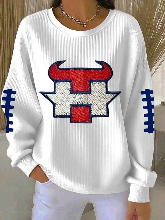 Houston Texans Sweatshirt Women's Game Day Clothing Football Merch Gifts For Texans Fans
