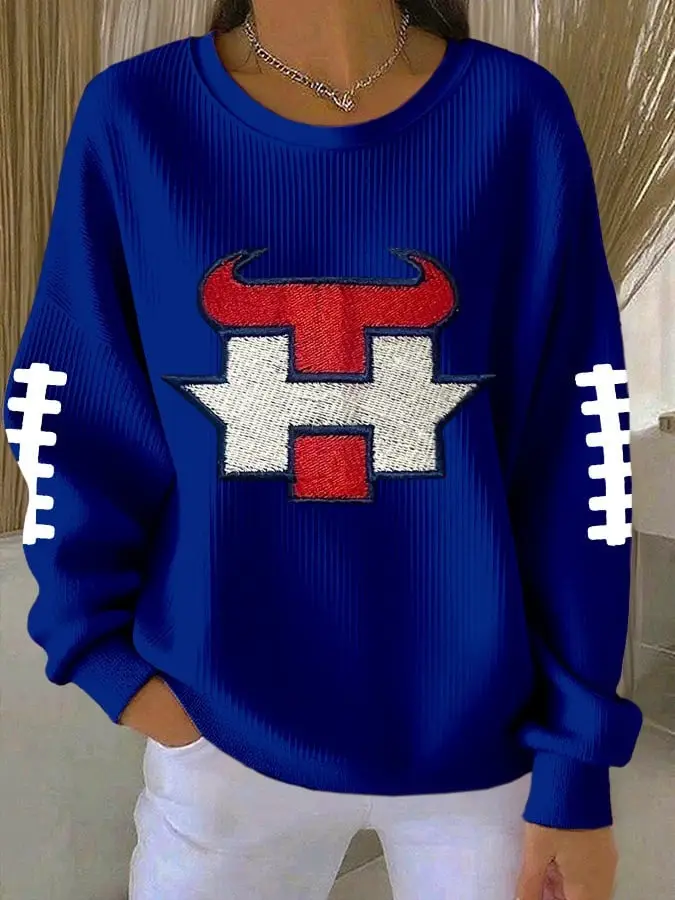 Houston Texans Sweatshirt Women's Game Day Clothing Texans Merch Gifts For Football Lovers