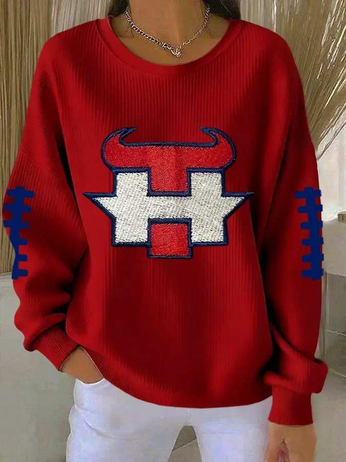 Houston Texans Sweatshirt Women's Game Day Football Apparel Merch Gifts For Texans Lovers Houston Texans Sweatshirt Women's Game Day Football Apparel Merch Gifts For Texans Lovers - Image 1