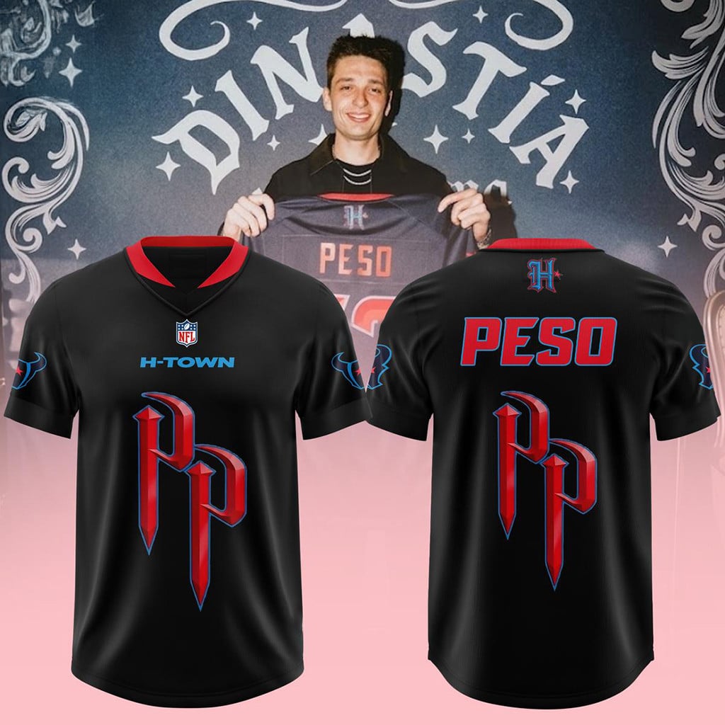 Houston Texans X Peso Pluma 2026 Football Jersey Houston Texans Merch Gifts For Football Fan