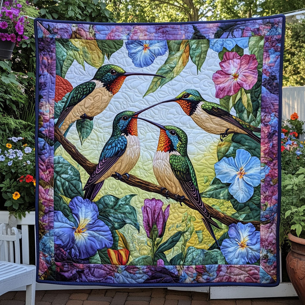 Hover and Glow Quilted Blanket Bedroom Decor Christmas Awesome Gifts For Hummingbird Lovers Hover and Glow Quilted Blanket Bedroom Decor Christmas Awesome Gifts For Hummingbird Lovers - Image 1