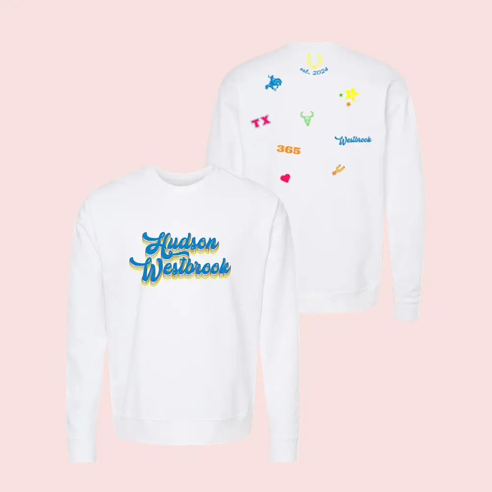 Hudson Westbrook Merch Westbrook Confetti Crewneck Sweatshirt Concert Outfits For Fans Hudson Westbrook Merch Westbrook Confetti Crewneck Sweatshirt Concert Outfits For Fans - Image 1