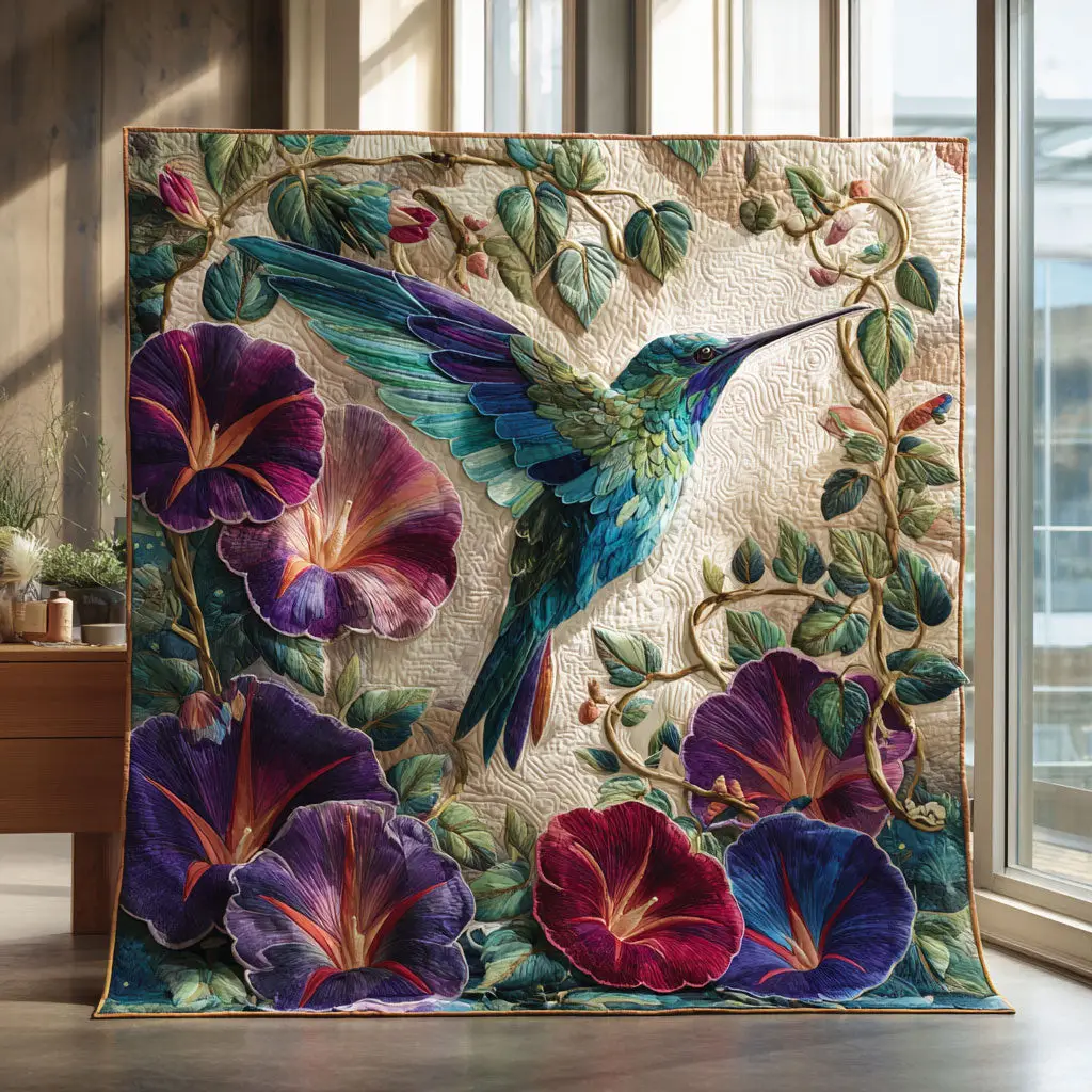 Hummingbird Blossom Charm Quilt Stylish Quilt Blanket to Upgrade Your Bedroom