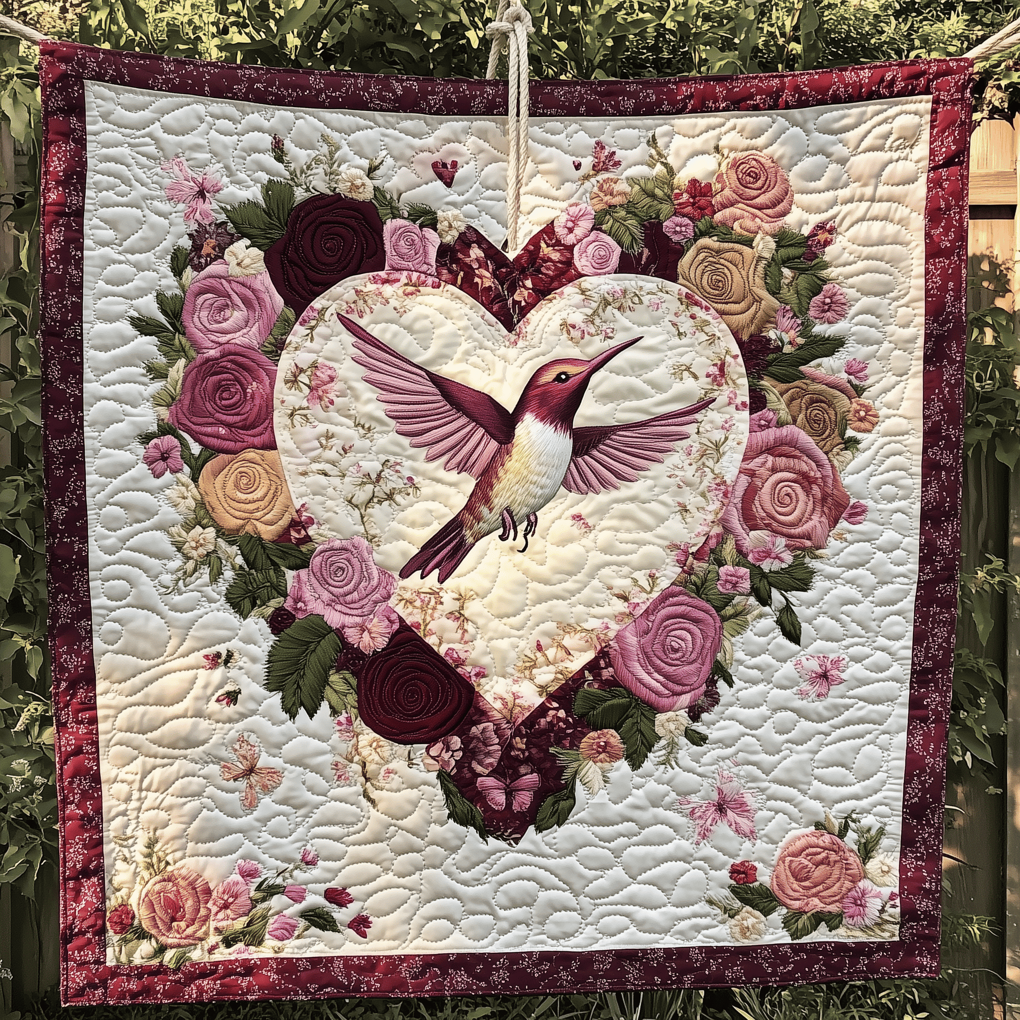 Hummingbird Love Quilted Blanket Bedroom Decorations Best Valentine's Day Gifts For Him