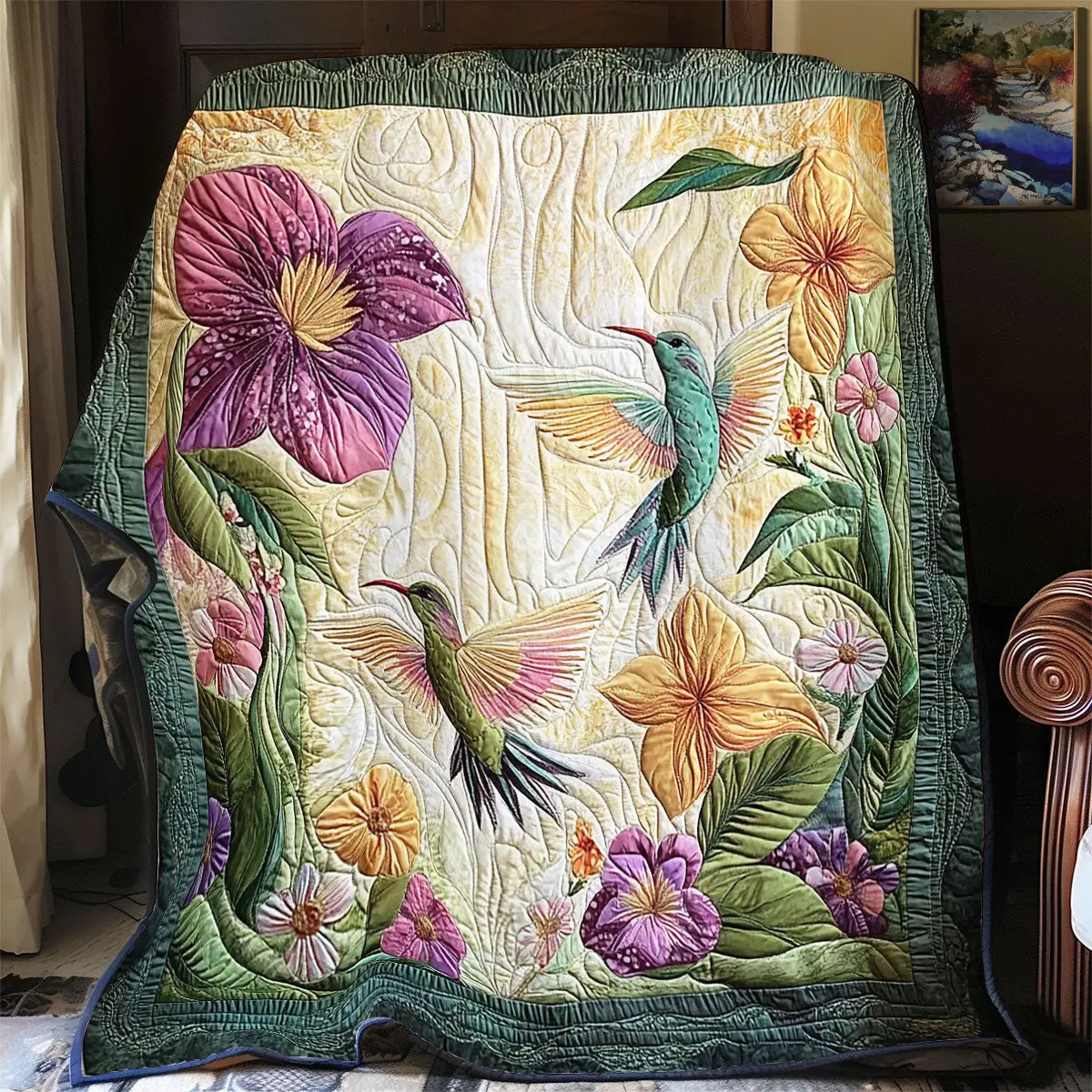 Hummingbird Quilt Blankets Best Father's Day Gifts For Grandpa