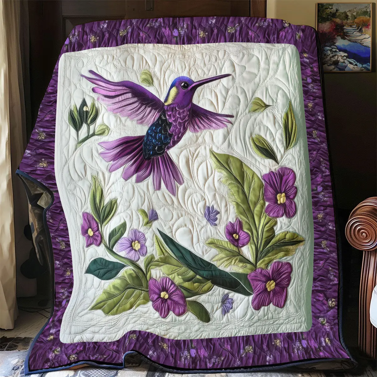 Hummingbird Quilt Blankets Best Throw Blanket Mother's Day Gifts For Daughter In Law Hummingbird Quilt Blankets Best Throw Blanket Mother's Day Gifts For Daughter In Law - Image 1