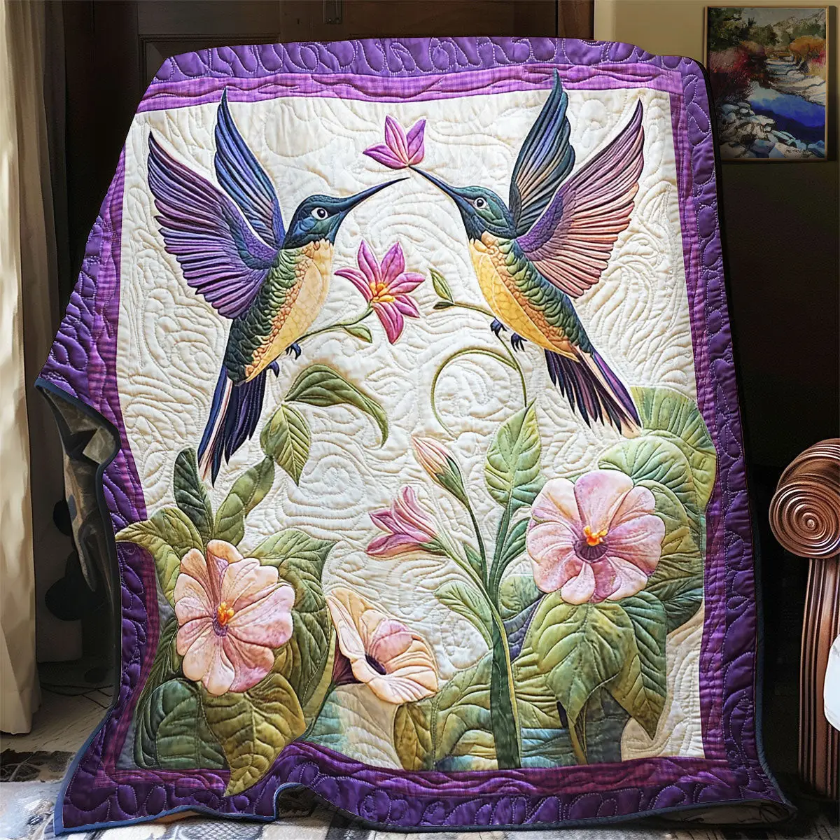 Hummingbird Quilt Blankets Special Mothers Day Gift For Friends