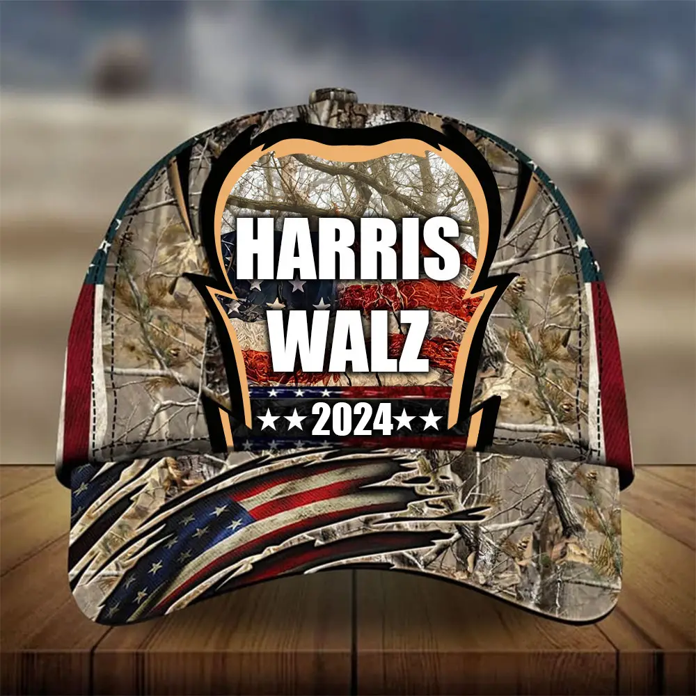 Hunters For Harris Walz 2024 Camo Hat Harris Walz Hat Gifts For Deer Hunters