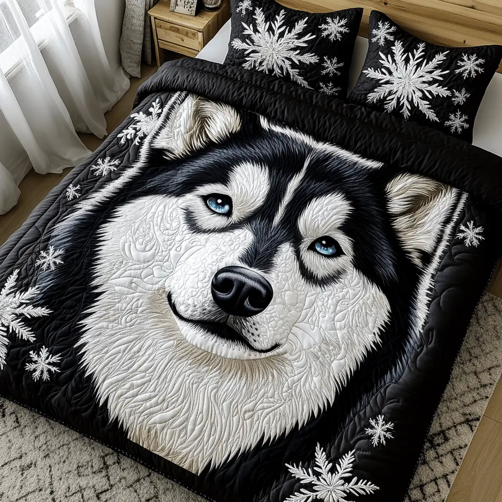 Husk Love Quilted Bedding Set Heartwarming Bedding Gift for Loved Ones Husk Love Quilted Bedding Set Heartwarming Bedding Gift for Loved Ones - Image 1